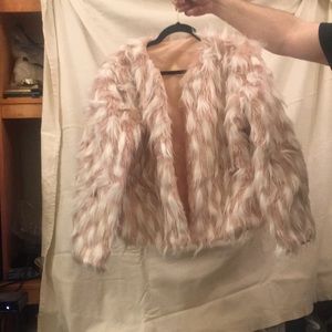 (1x) jacket faux fur super fuzzy brand new